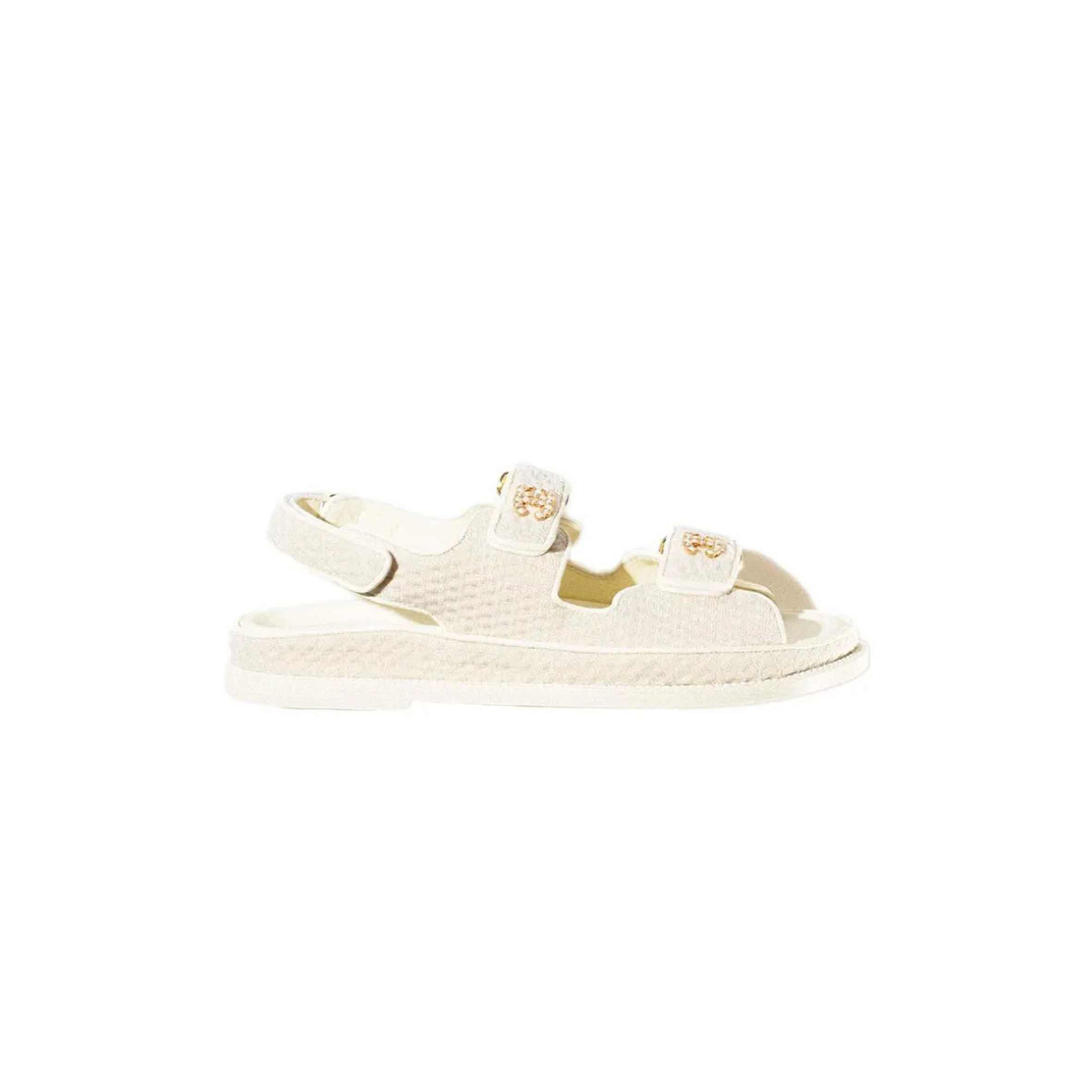 CHANEL SANDALS KNITWEAR IVORY G35927 X56555 0N578
